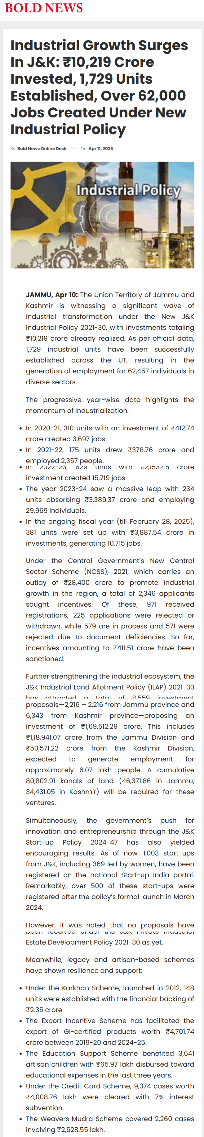 Full News Screenshot