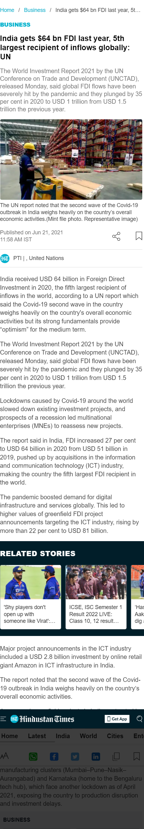 Full News Screenshot