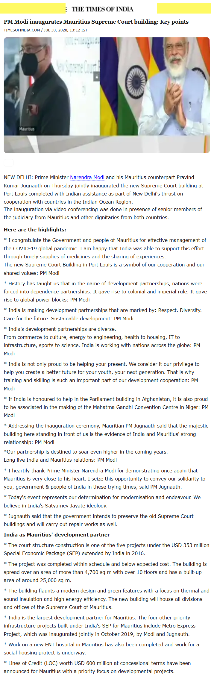 Full News Screenshot