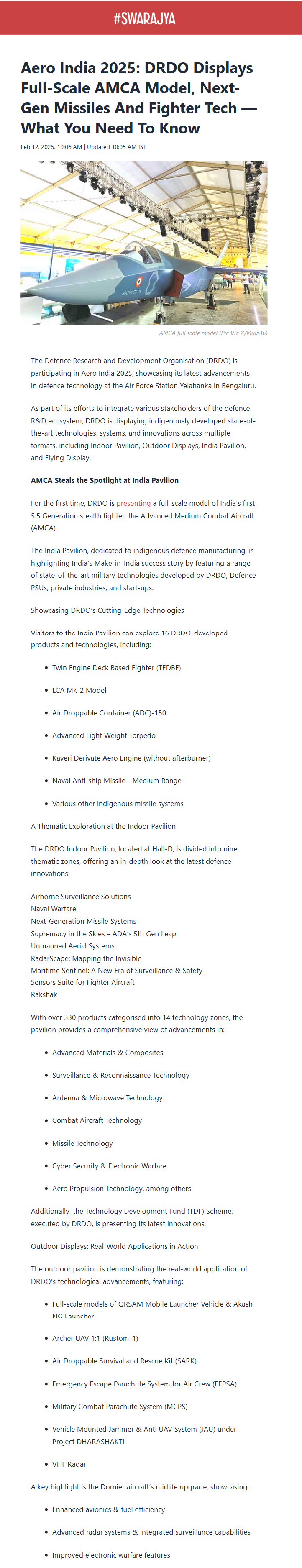 Full News Screenshot