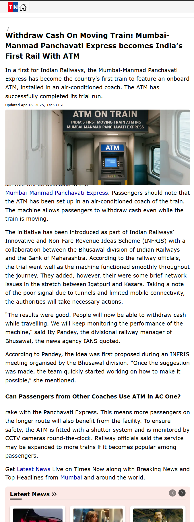 Full News Screenshot