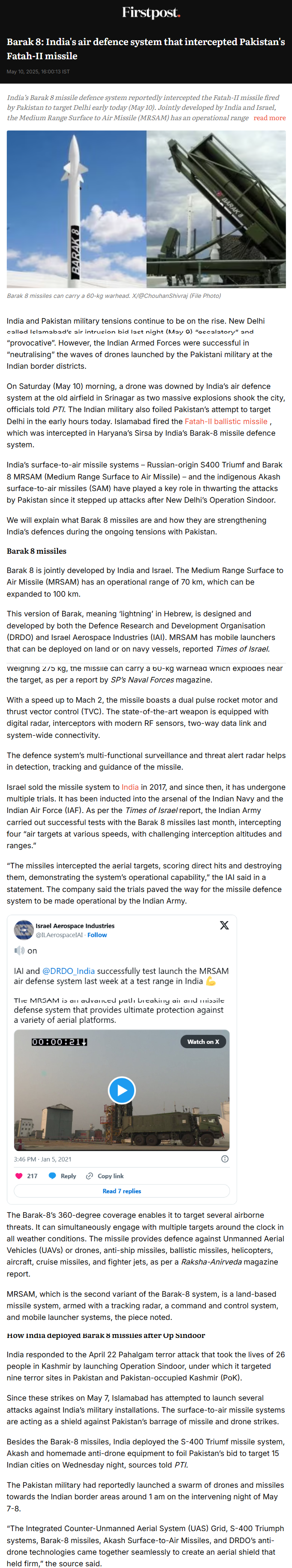 Full News Screenshot