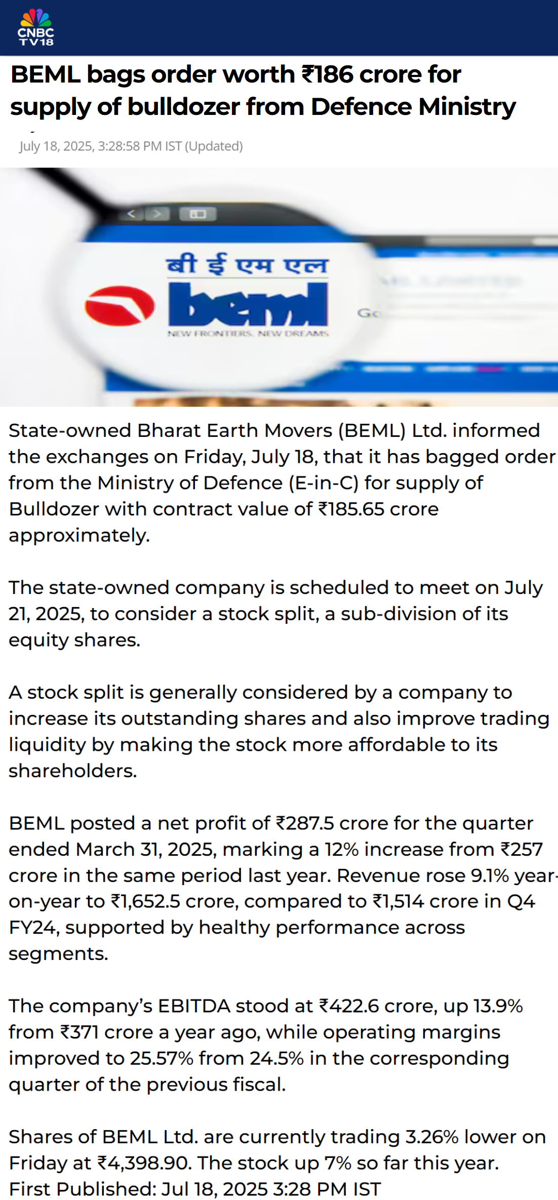 Full News Screenshot