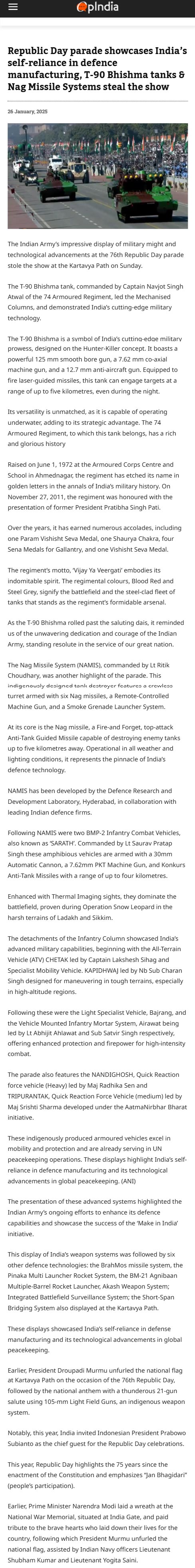 Full News Screenshot