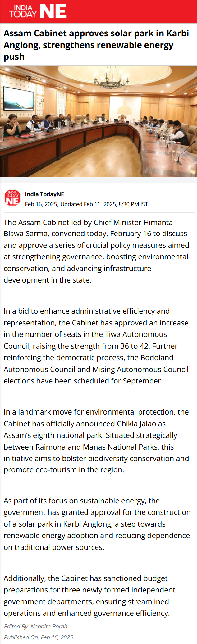 Full News Screenshot