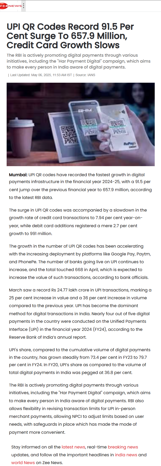 Full News Screenshot