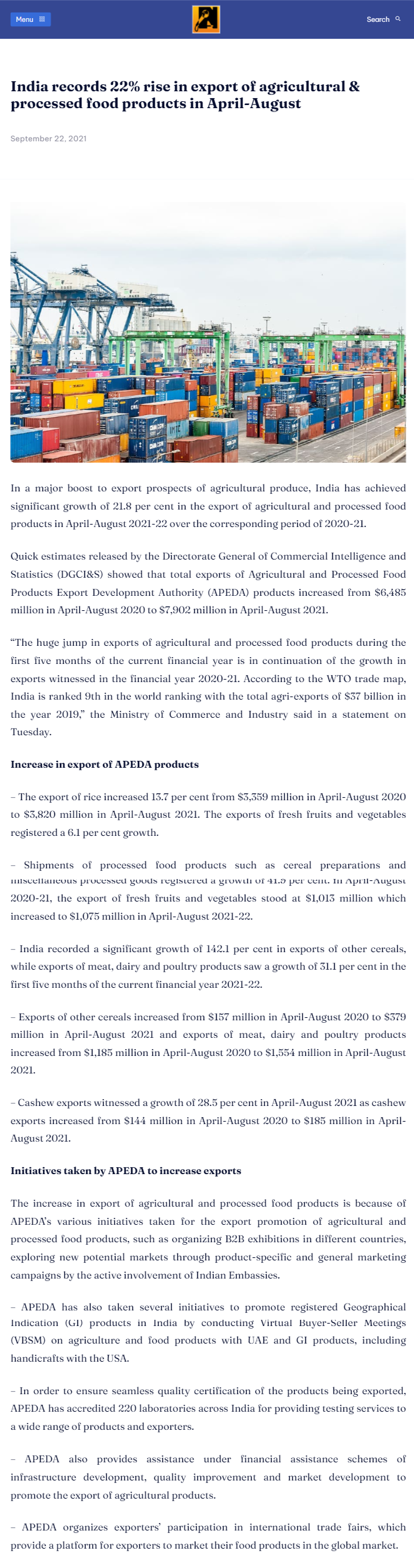 Full News Screenshot