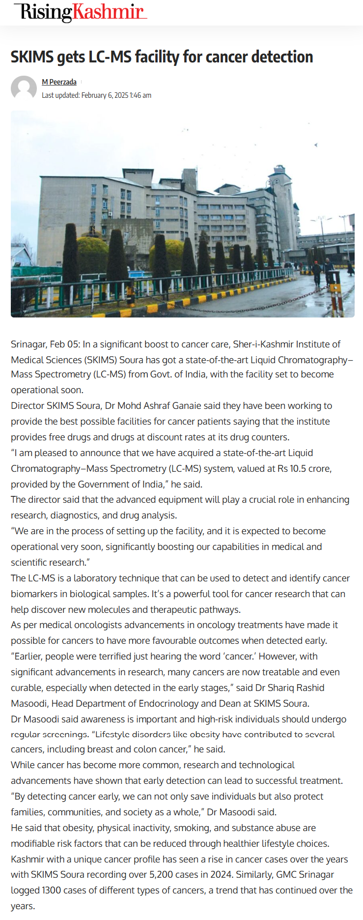 Full News Screenshot