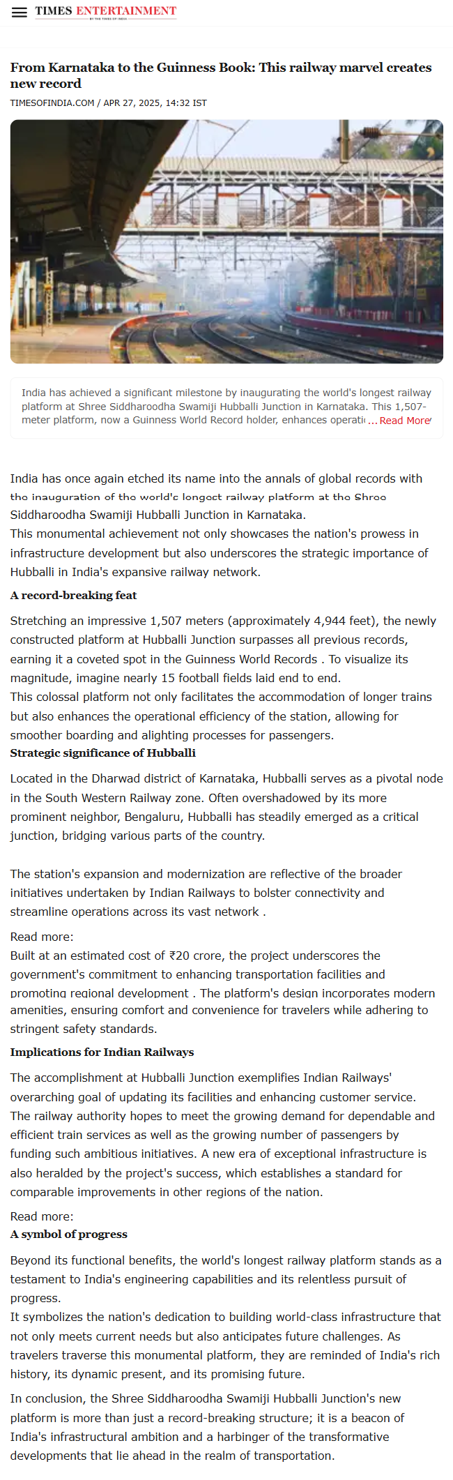 Full News Screenshot