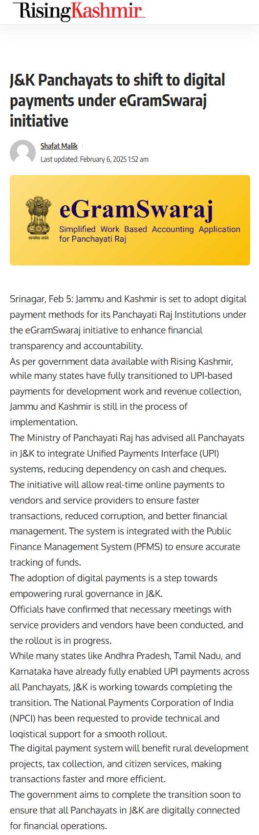 Full News Screenshot