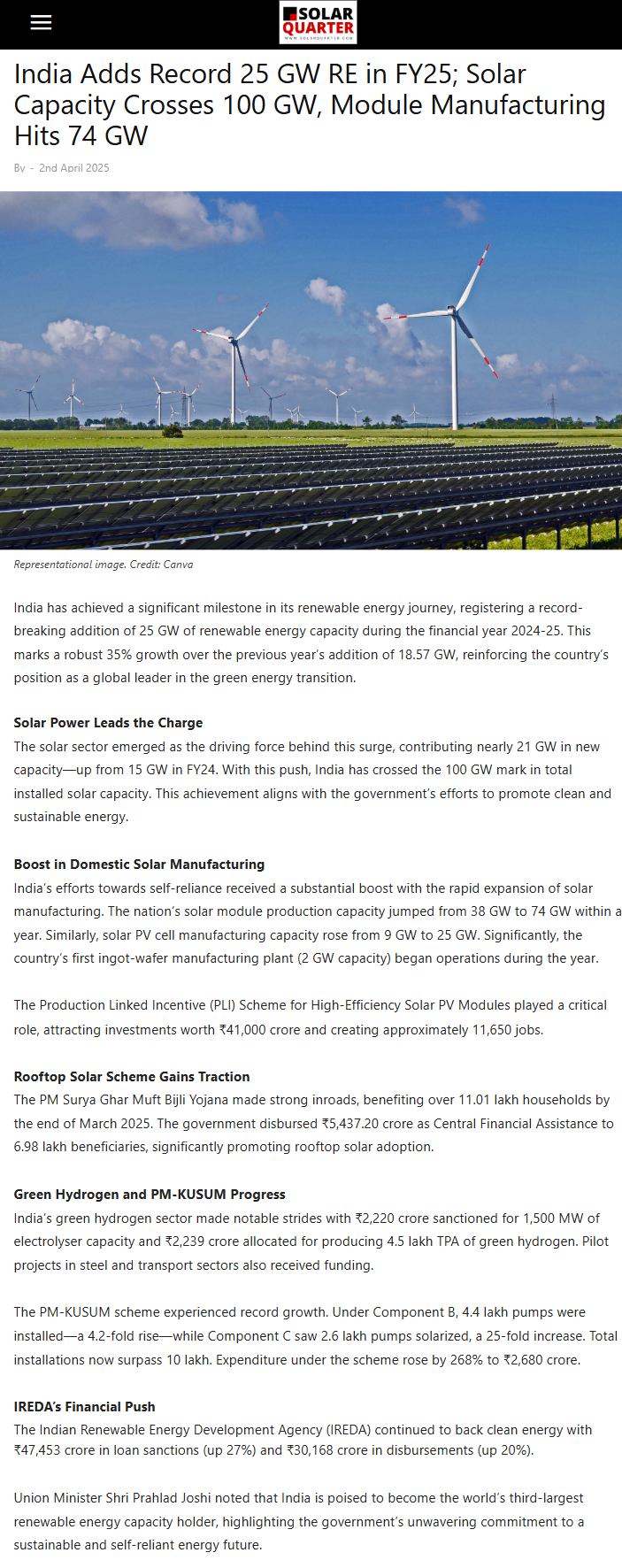 Full News Screenshot