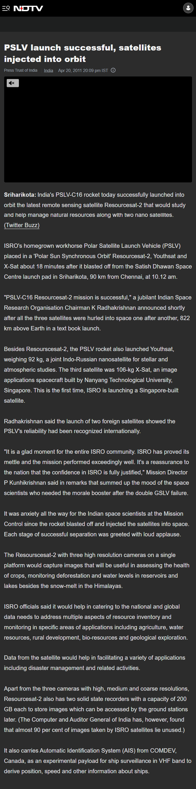 Full News Screenshot