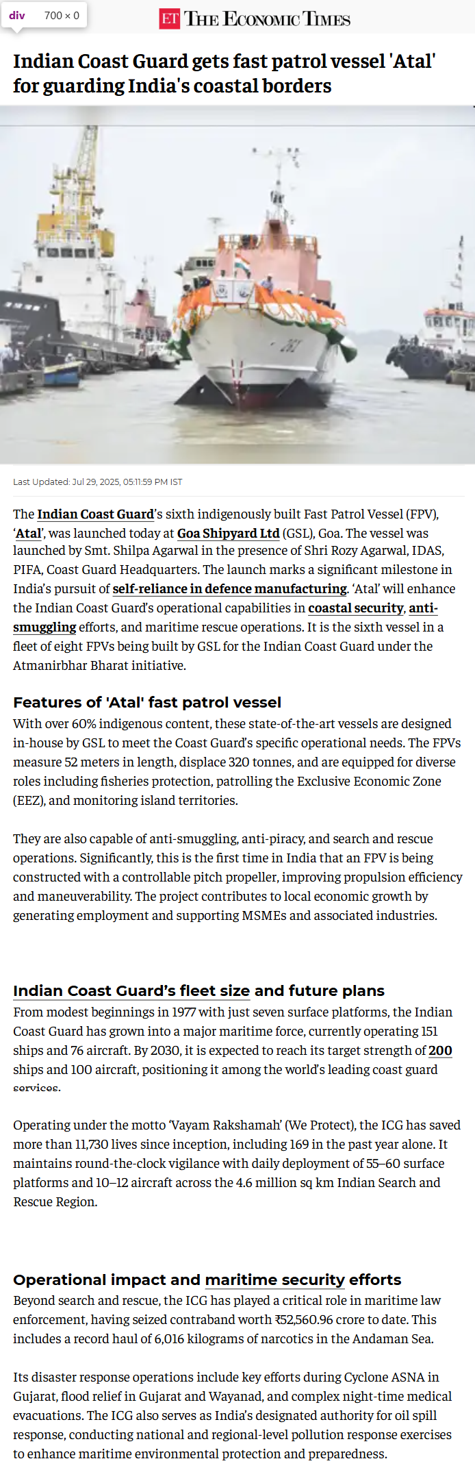 Full News Screenshot