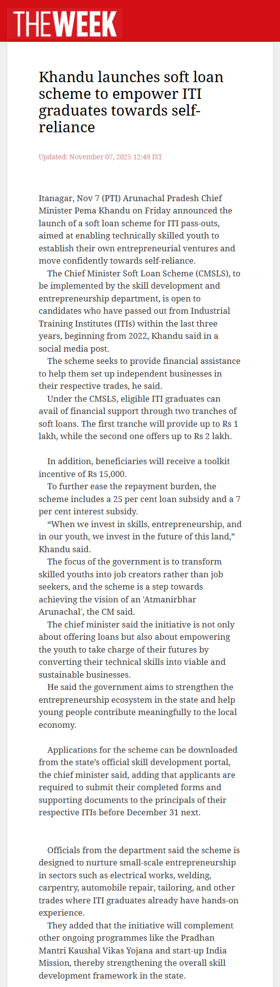 Full News Screenshot