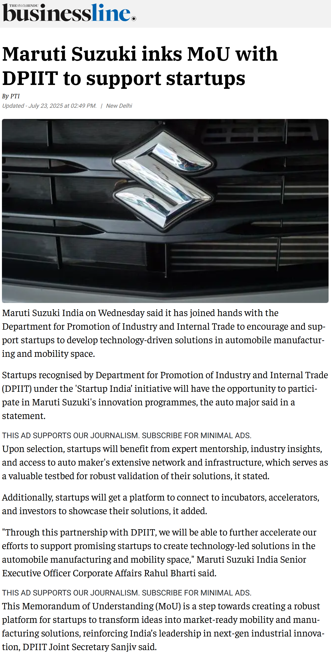 Full News Screenshot