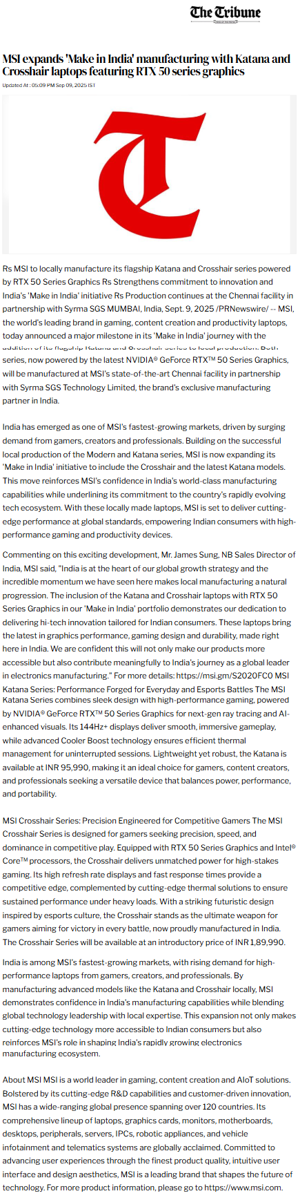 Full News Screenshot