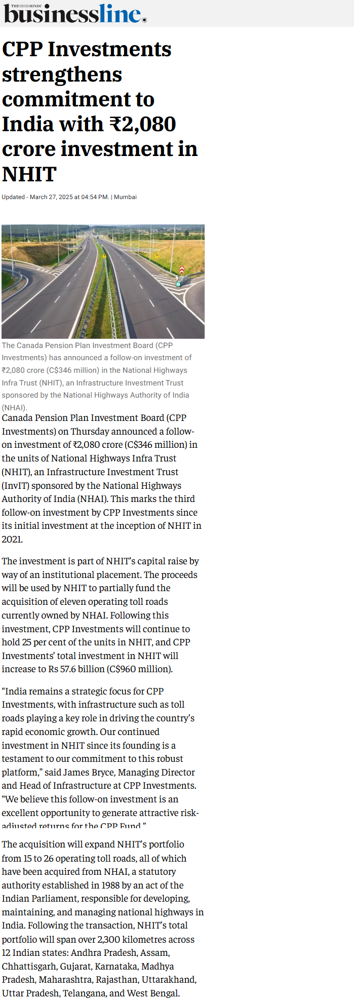 Full News Screenshot