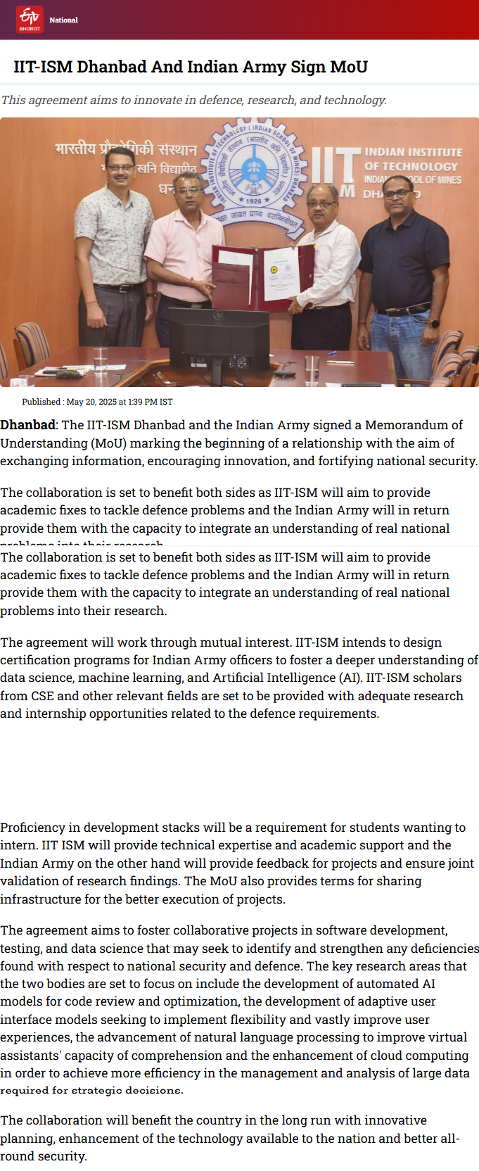 Full News Screenshot