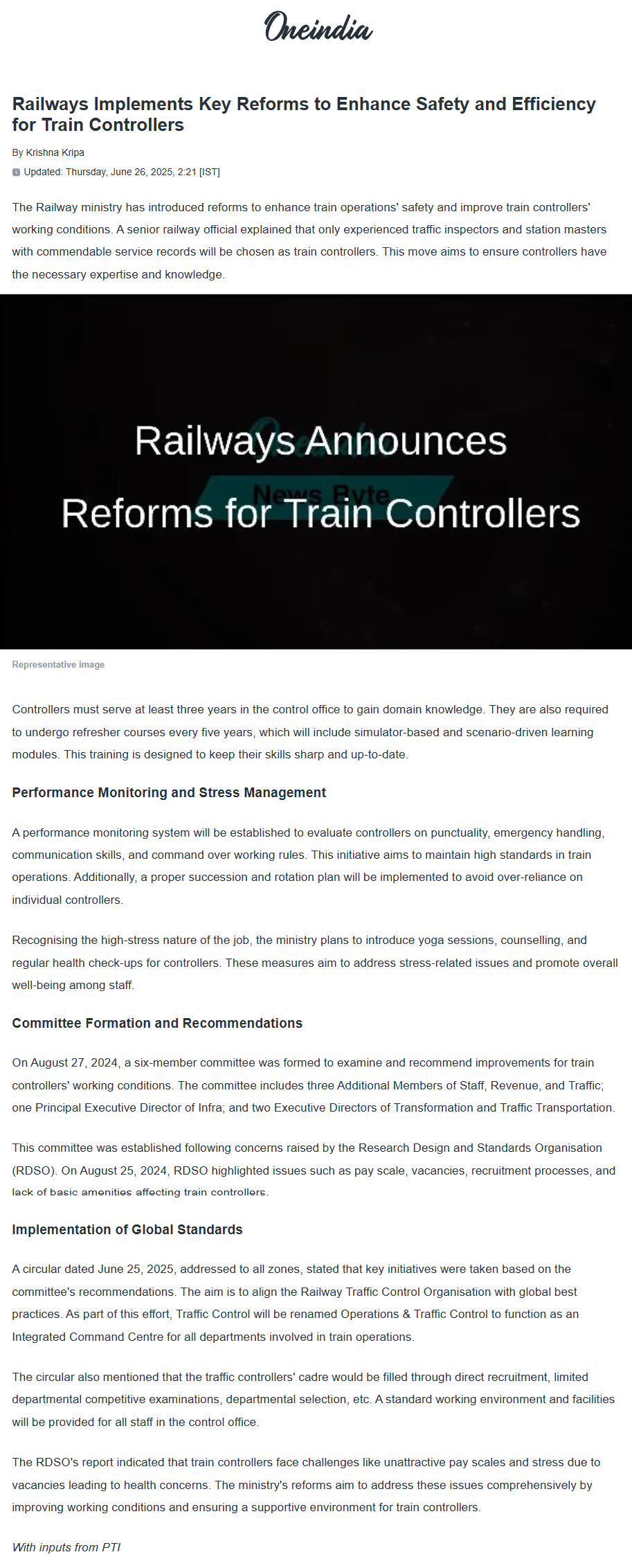 Full News Screenshot