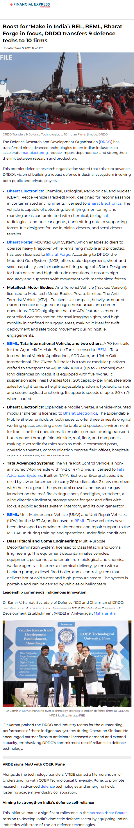 Full News Screenshot