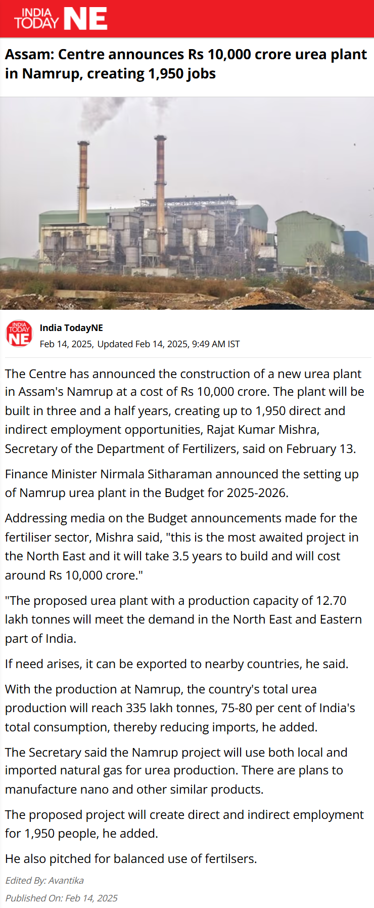 Full News Screenshot