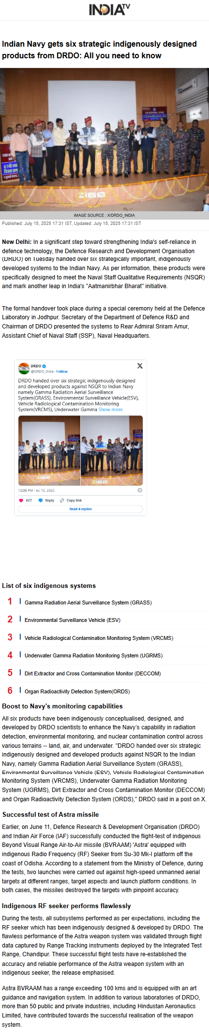 Full News Screenshot