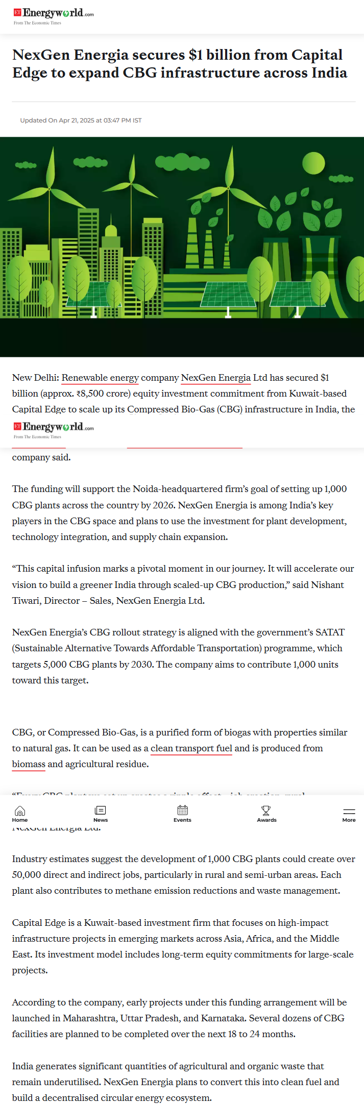 Full News Screenshot