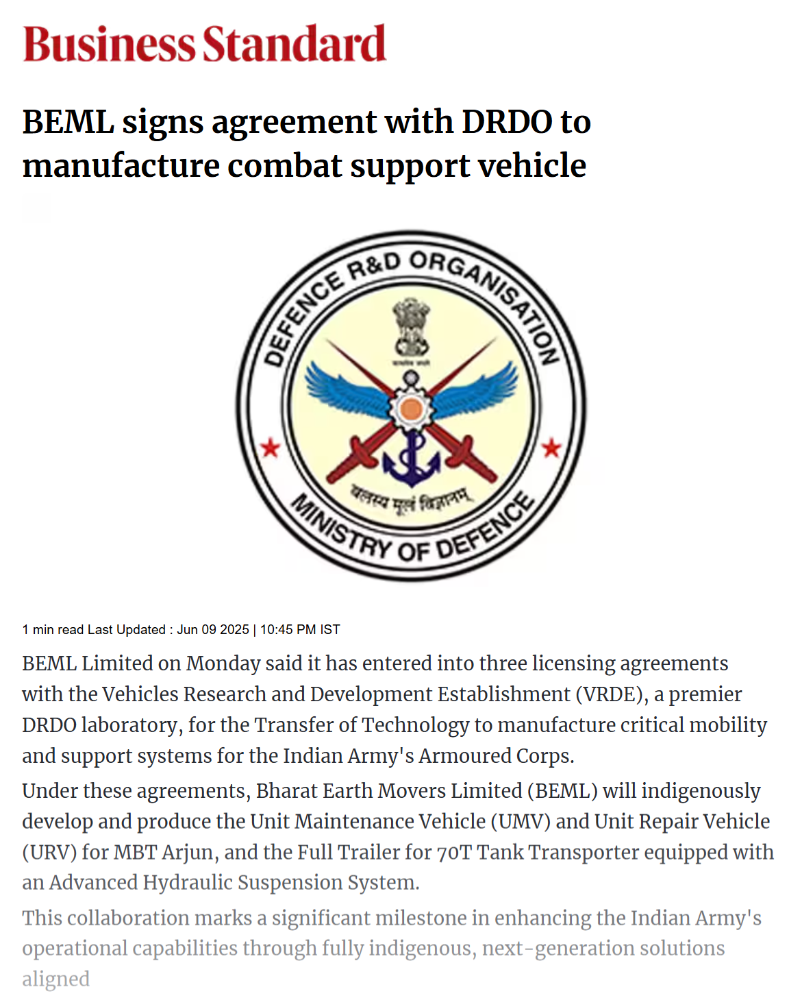 Full News Screenshot