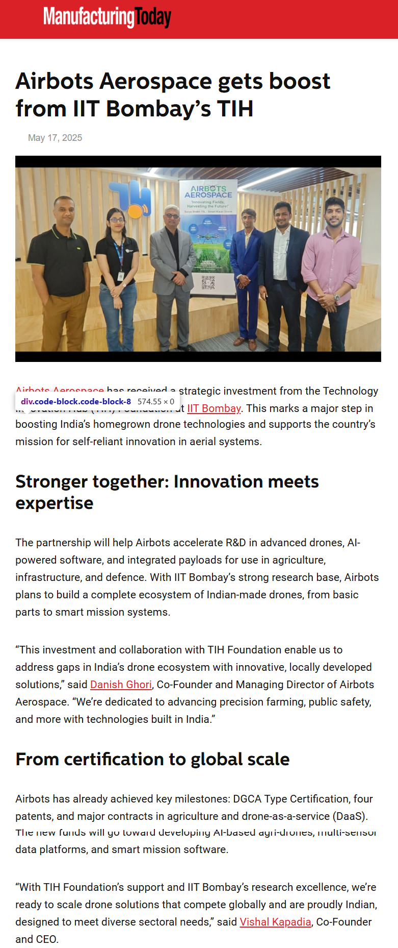 Full News Screenshot