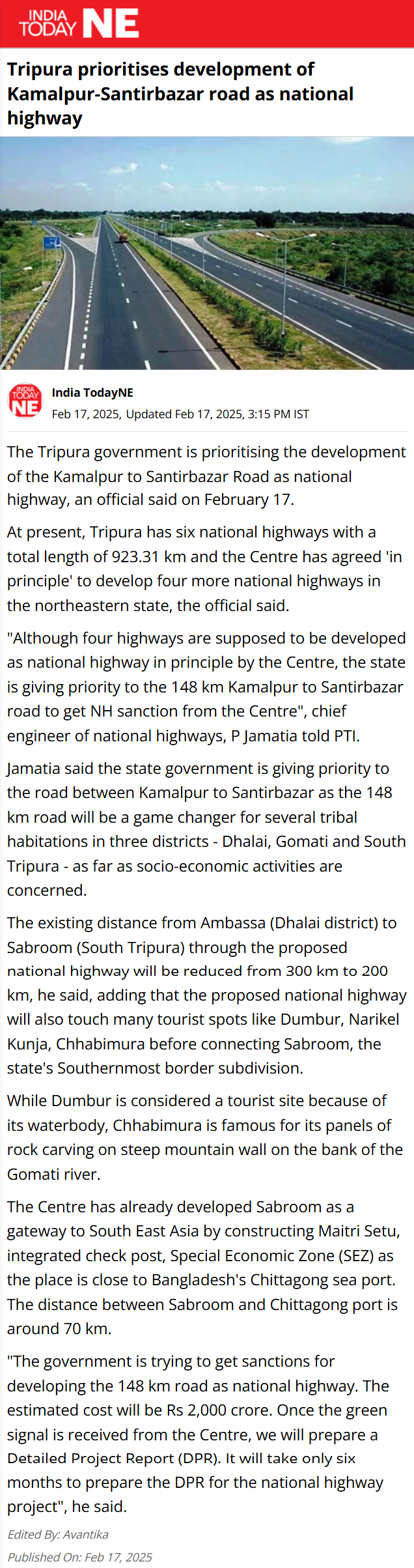 Full News Screenshot