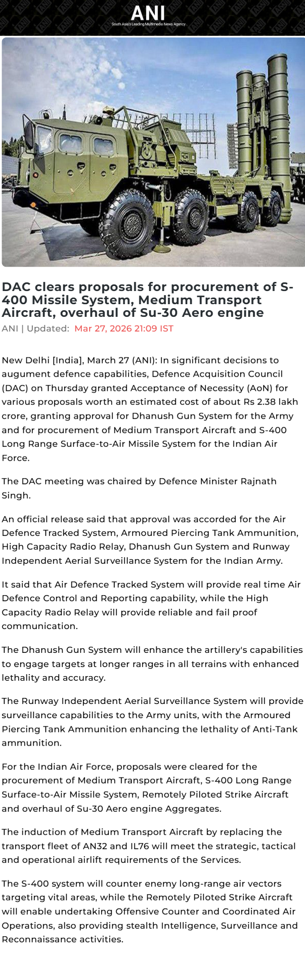 Full News Screenshot