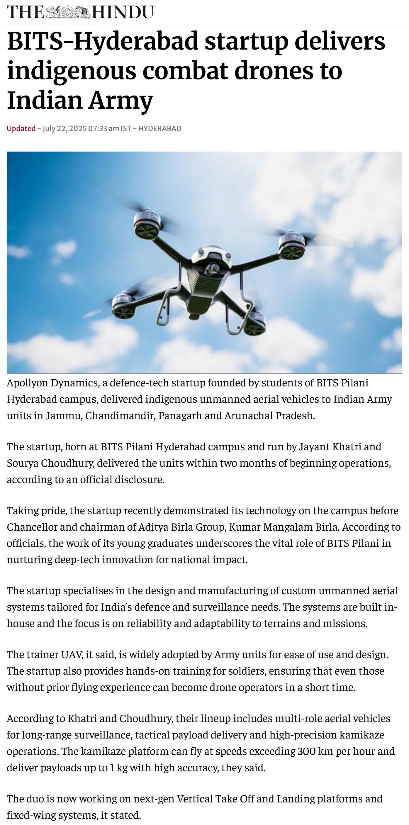 Full News Screenshot