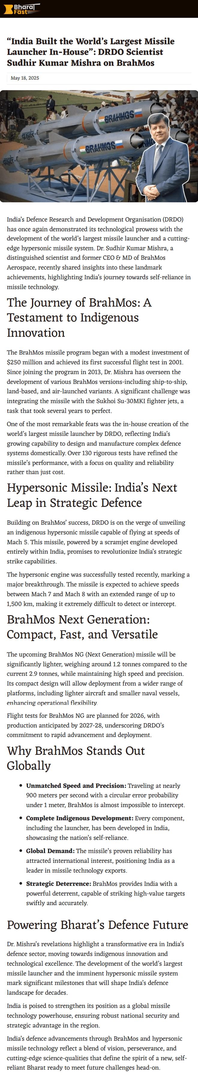 Full News Screenshot