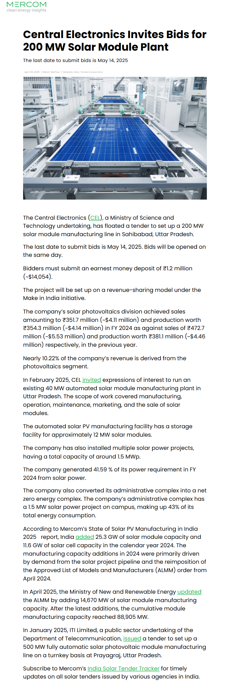 Full News Screenshot