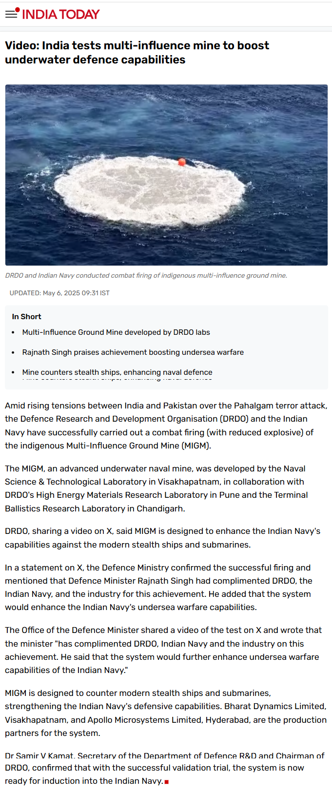 Full News Screenshot