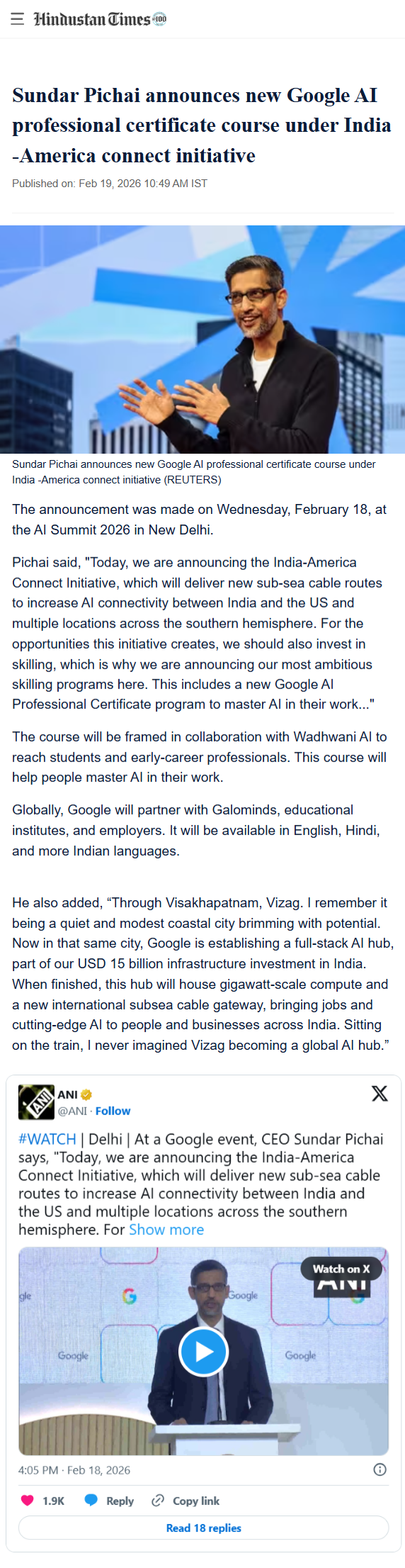 Full News Screenshot