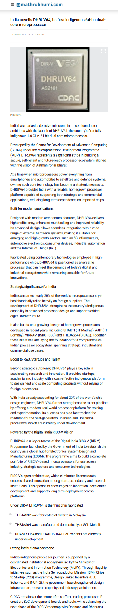 Full News Screenshot