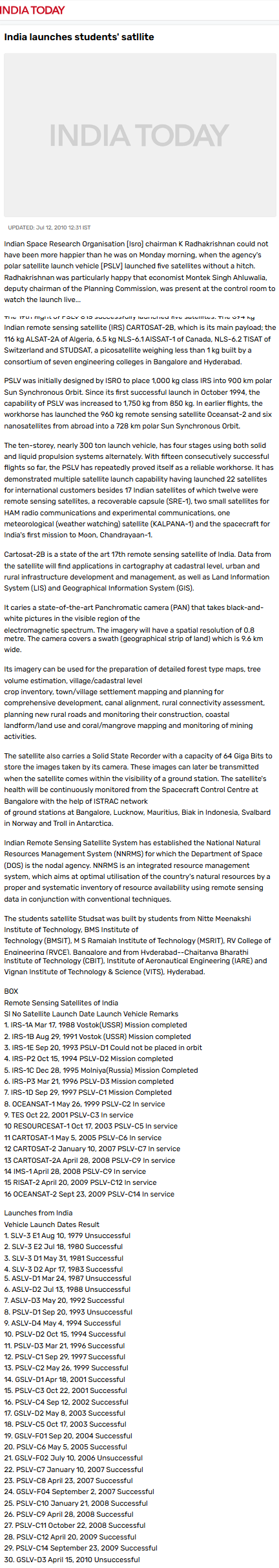 Full News Screenshot