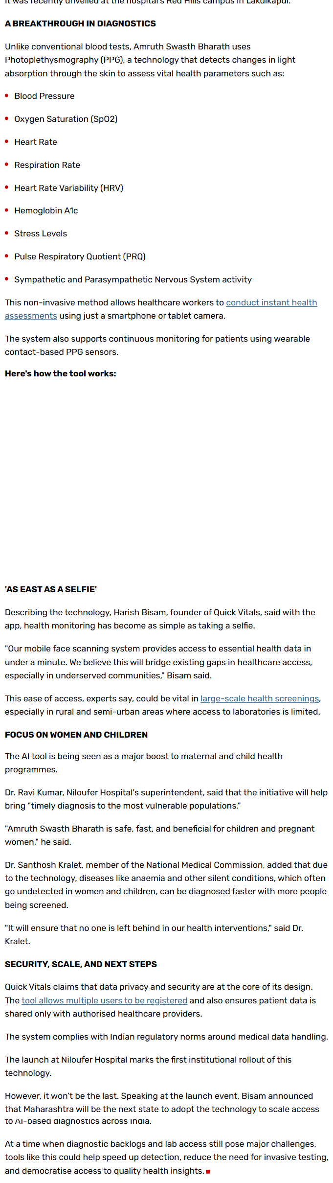 Full News Screenshot