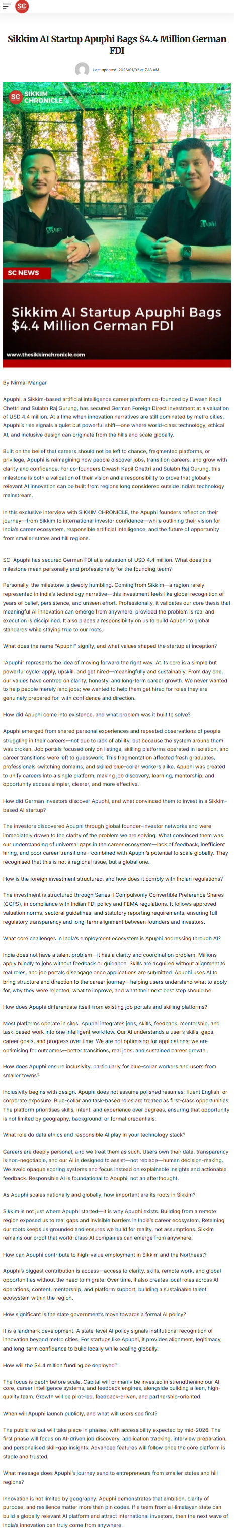 Full News Screenshot