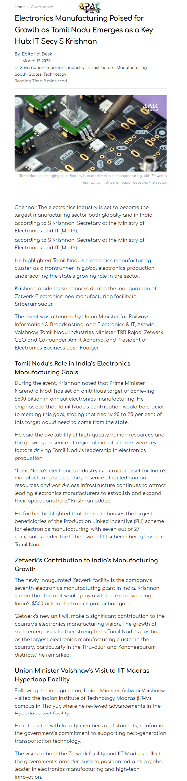 Full News Screenshot