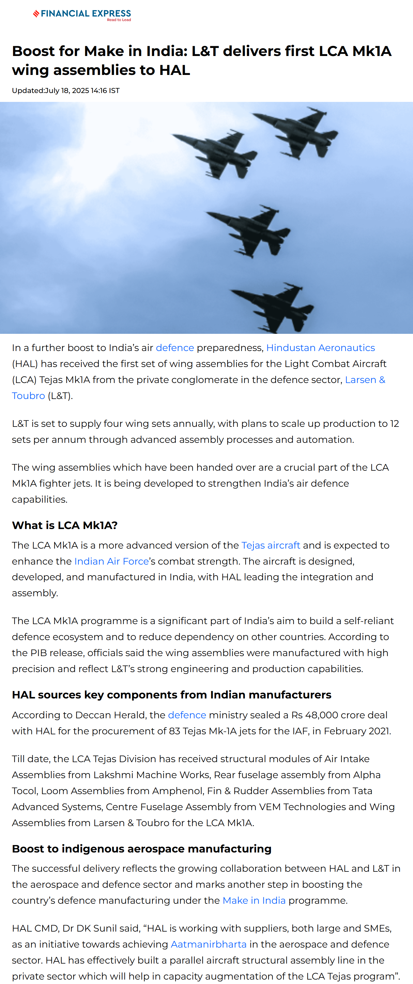 Full News Screenshot