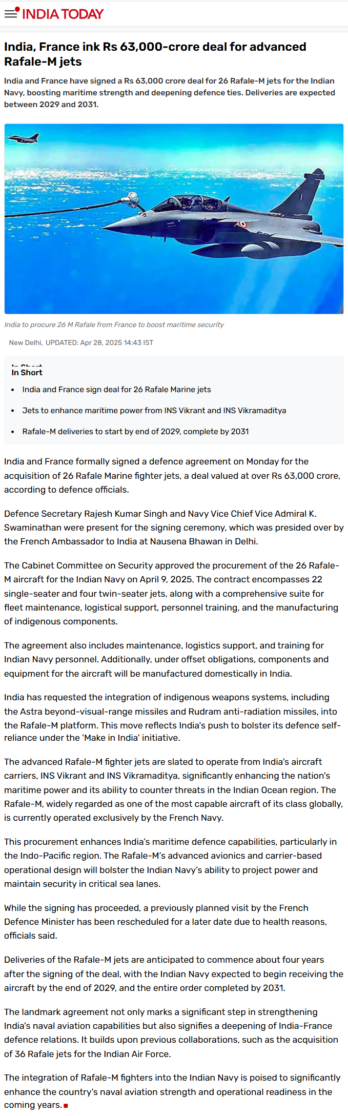 Full News Screenshot