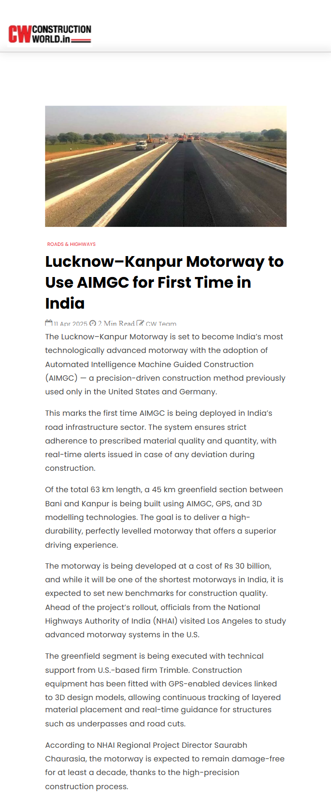 Full News Screenshot