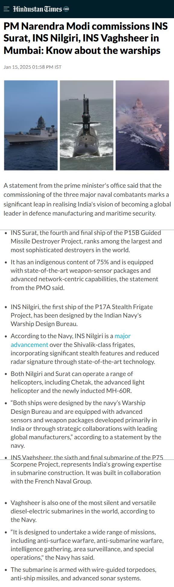 Full News Screenshot