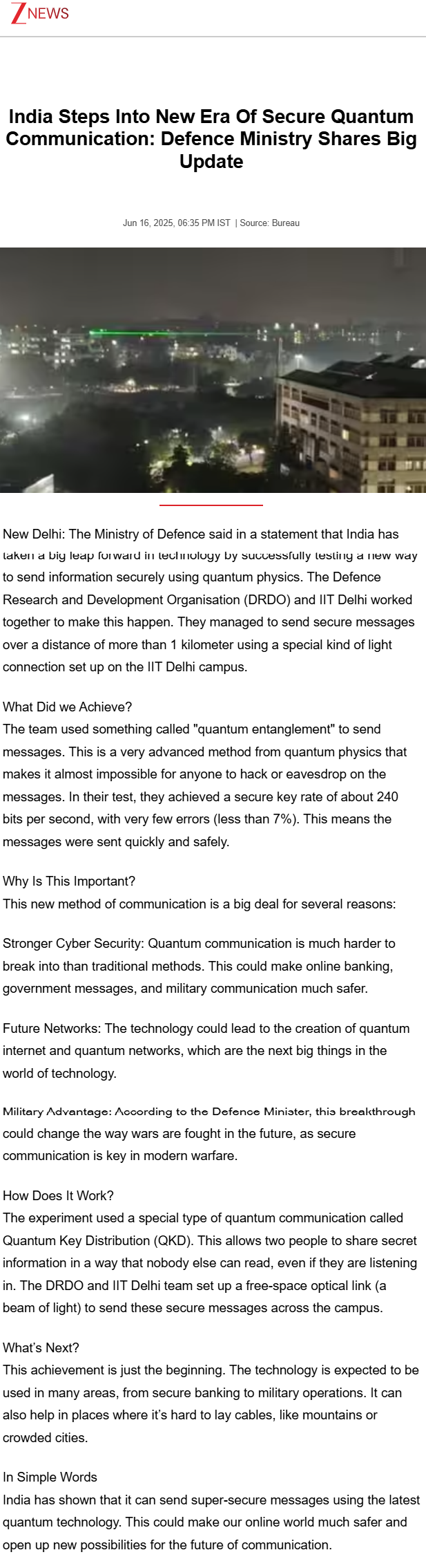 Full News Screenshot