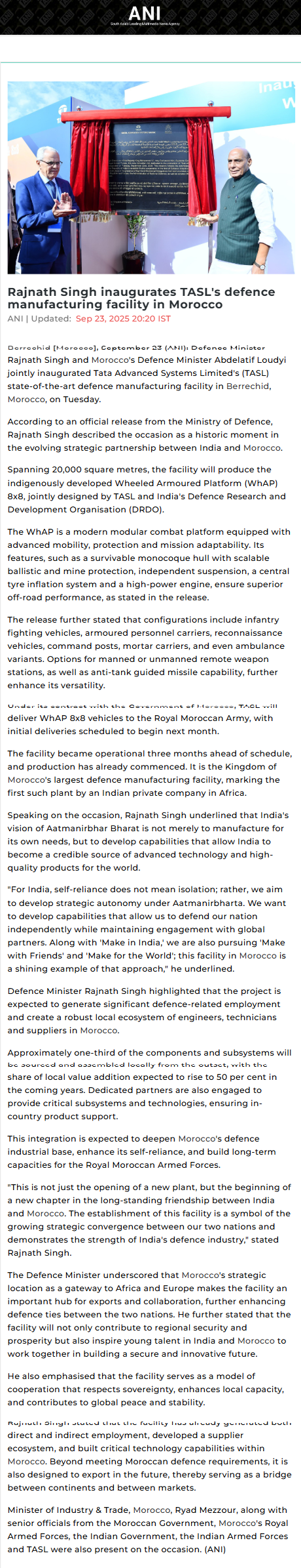 Full News Screenshot