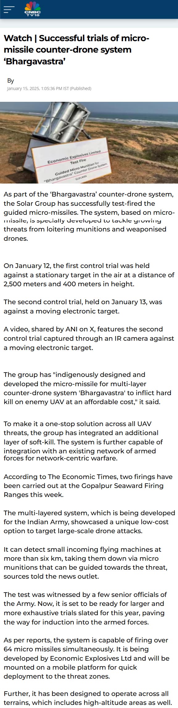 Full News Screenshot