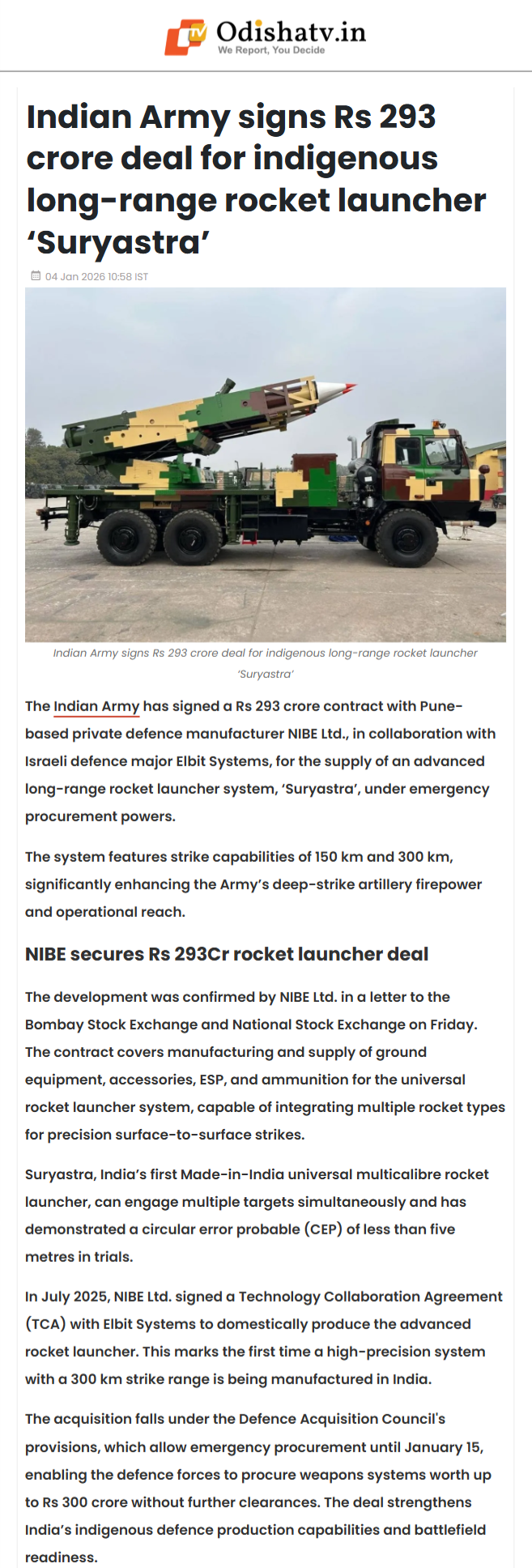 Full News Screenshot