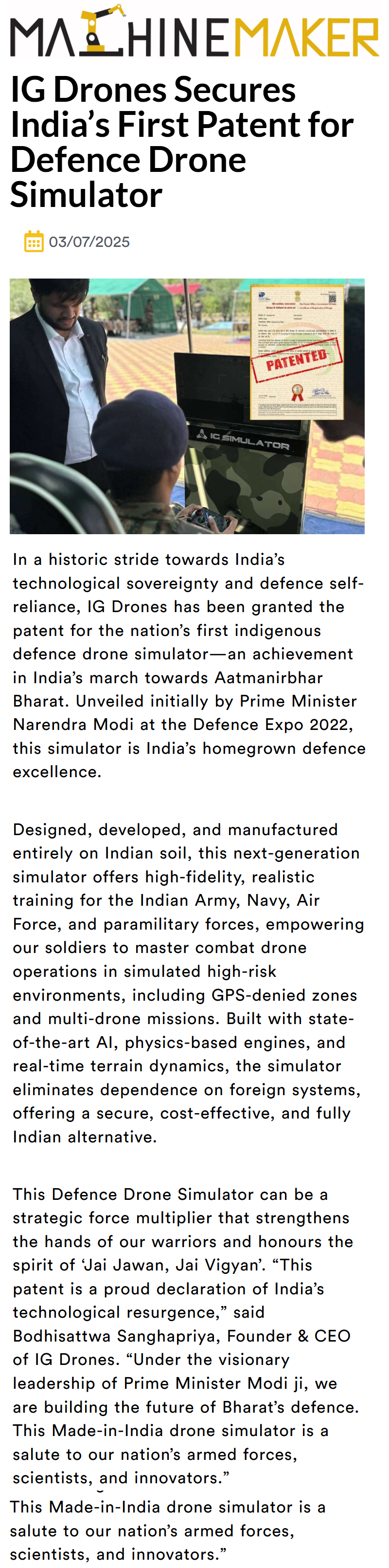 Full News Screenshot